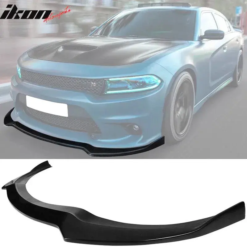 Ikon Motorsports 2015-2023 Dodge Charger Srt Ikon Style Front Lip Splitter Spoiler Pu 1