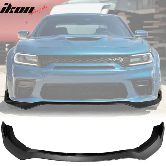 Ikon Motorsports 2020-2023 Dodge Charger Widebody Ikon V1 Style Front Bumper Lip 3Pcs 1