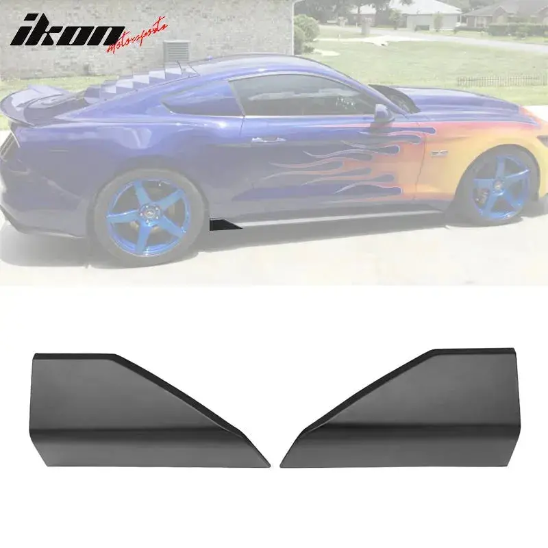 2015-2023 Ford Mustang Side Skirt Rear Winglet Splitters Apron 2Pc 1