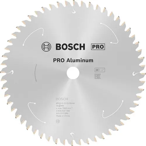 Bosch Accessoires Cirkelzaagblad St Aluminium 184X16x2 1.5X56t - 2608837766 1