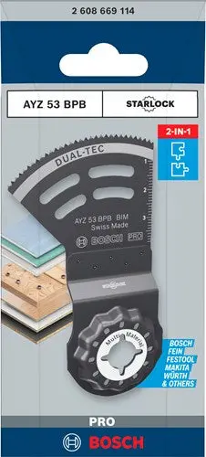 Bosch Accessoires Pro Ayz 53 Bpb Multitool Zaagblad | 53 X 40 Mm - 2608669114 1