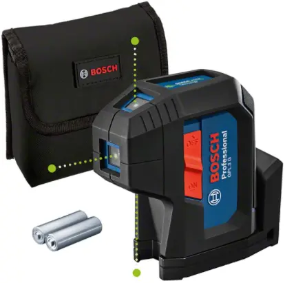Bosch Blauw Gpl 3 G | Professional Puntlaser | 30 Meter | Groen | Incl Batterijen En Etui - 0601066N00 1