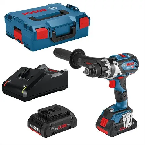 Bosch Blauw Gsr 18V-110 C - 18V Li-Ion Accu Boor- Schroefmachine Set (2X4.0Ah Accu) In L-Boxx - 06019G010a 1