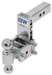 B&W Tow & Stow 2-Ball Mount - 2" Hitch - 5" Drop, 5-1/2" Rise - 10K - Chrome 1