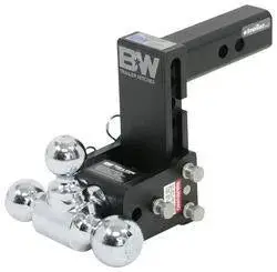 B&W Tow & Stow 3-Ball Mount - 2" Hitch - 5" Drop, 5-1/2" Rise - 10K - Black 1
