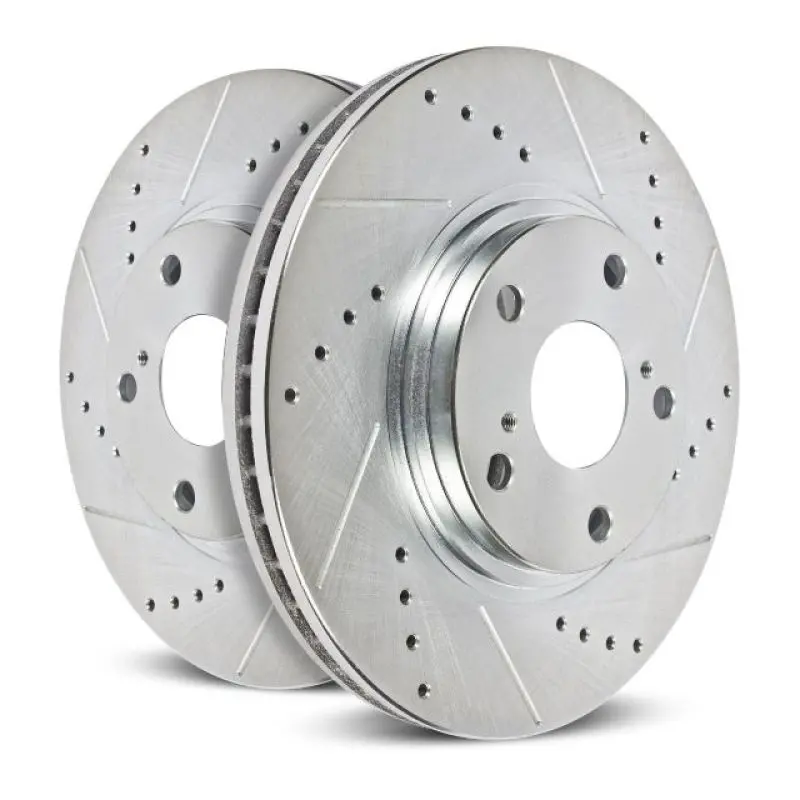 Power Stop 18-19 Jeep Wrangler Front Evolution Drilled & Slotted Rotors - Pair 2