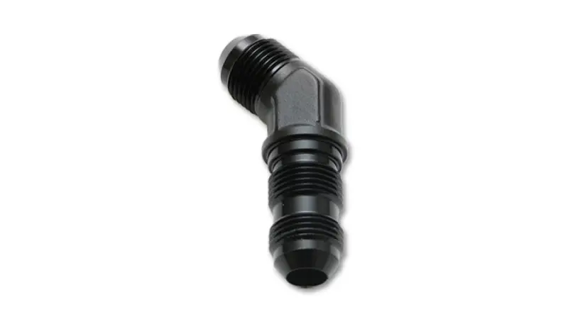 Vibrant -10An Bulkhead Adapter 45 Degree Elbow Fitting - Anodized Black Only 2