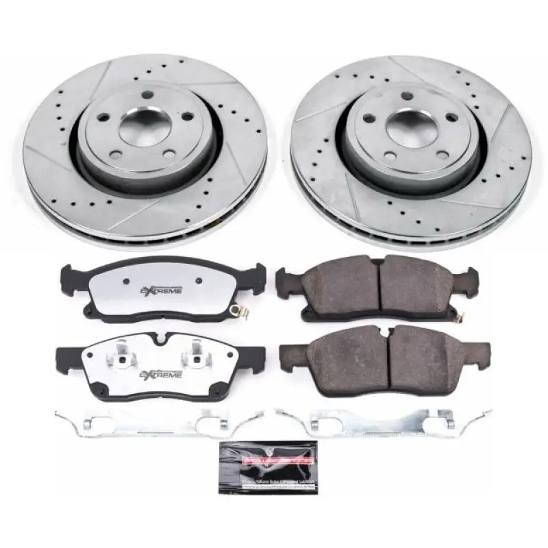 Power Stop 16-19 Jeep Grand Cherokee Front Z36 Truck & Tow Brake Kit 1