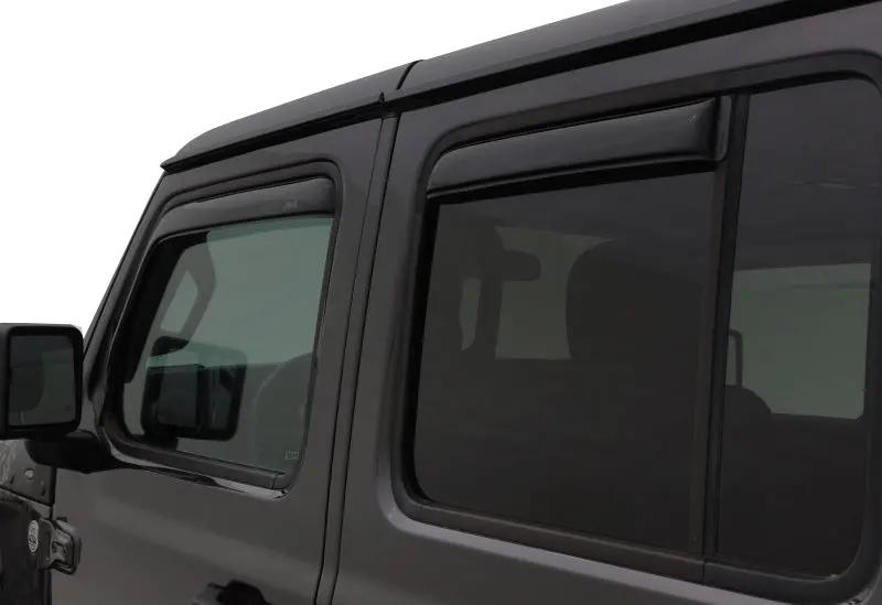 Avs 2018 Jeep Wrangler Unlimited (4-Door) Ventvisor In-Channel Window Deflectors 4Pc - Smoke 2