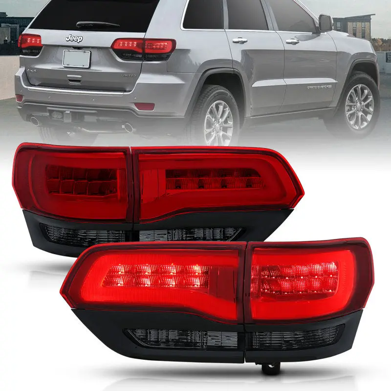 Anzo 2014-2016 Jeep Grand Cherokee Led Taillights Red/Smoke 1