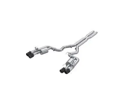 Mbrp 2024+ For Mustang Gt (S650) 3In Cat-Back Quad Tip - 4In Carbon Fiber Tips 1