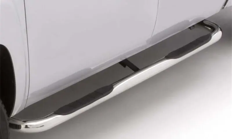 Lund 09-17 Dodge Ram 1500 Quad Cab 3In. Round Bent Ss Nerf Bars - Polished 2
