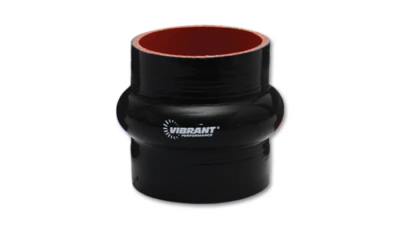 Vibrant 4 Ply Reinforced Silicone Hump Hose Connector - 4In I.D. X 3In Long (Black) 2
