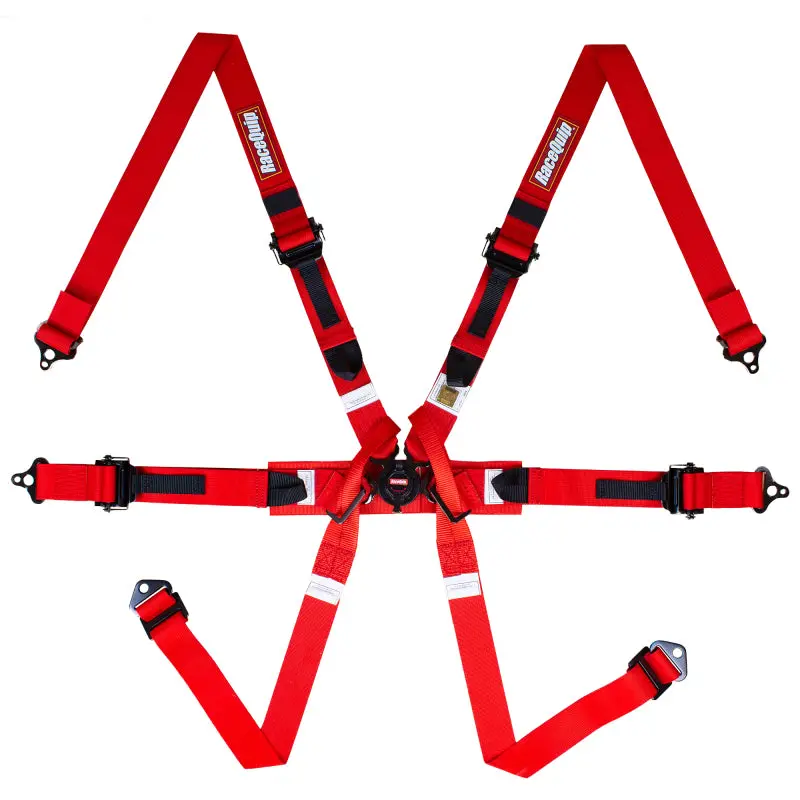 Racequip Red Fia 6Pt Pull Up Lap Fhr Formula Sub 1