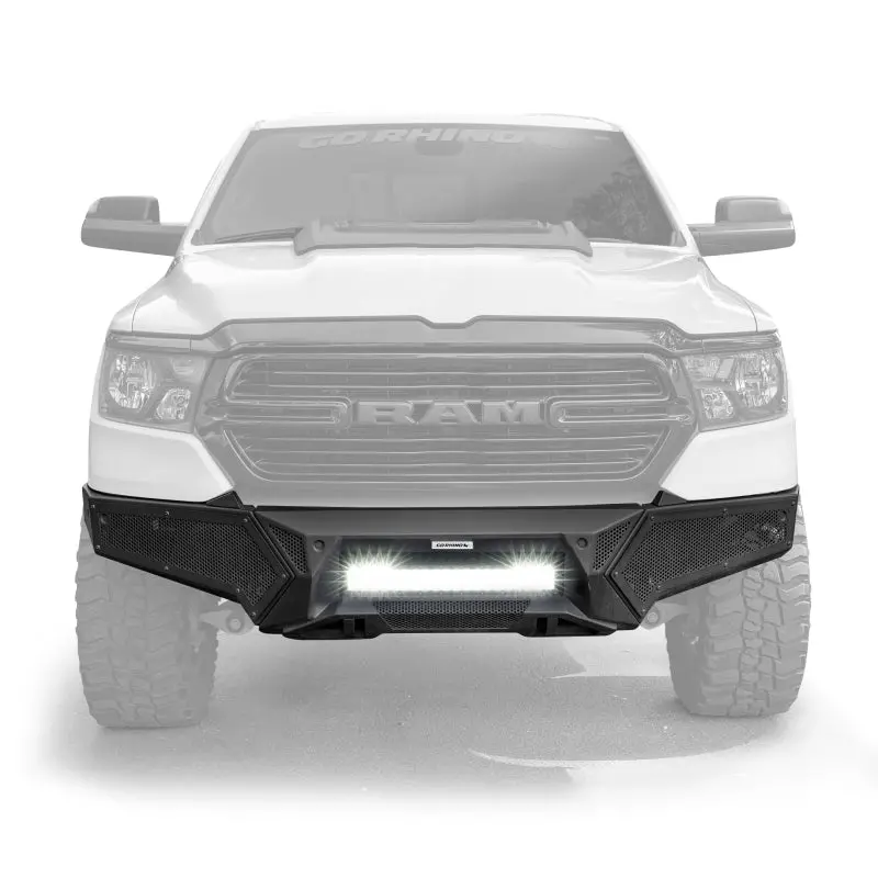 Go Rhino 19-24 Ram 1500 (Excl. Rebel/Warlock/Trx) Element Front Bumper W/Pwr Bar - Tex. Blk 1