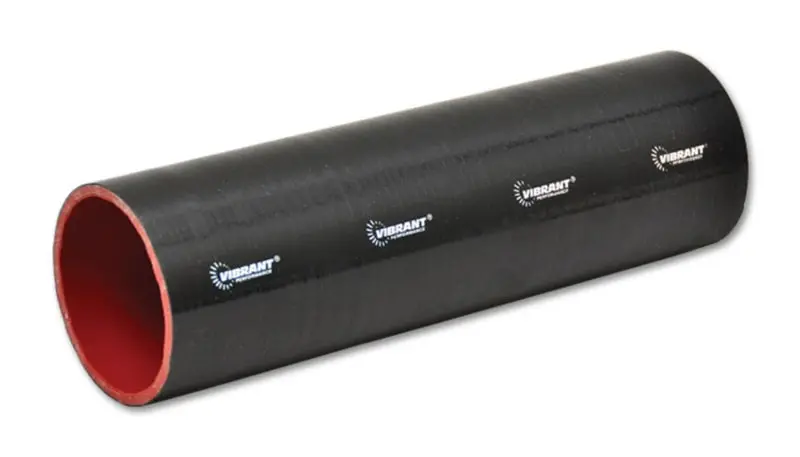 Vibrant 4 Ply Reinforced Silicone Straight Hose Coupling - 5In I.D. X 12In Long (Black) 1