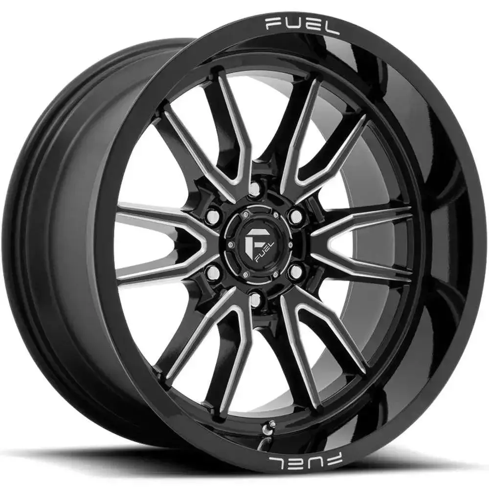 Fuel Clash Gloss Black With Milled Spoke Edges Wheel 1