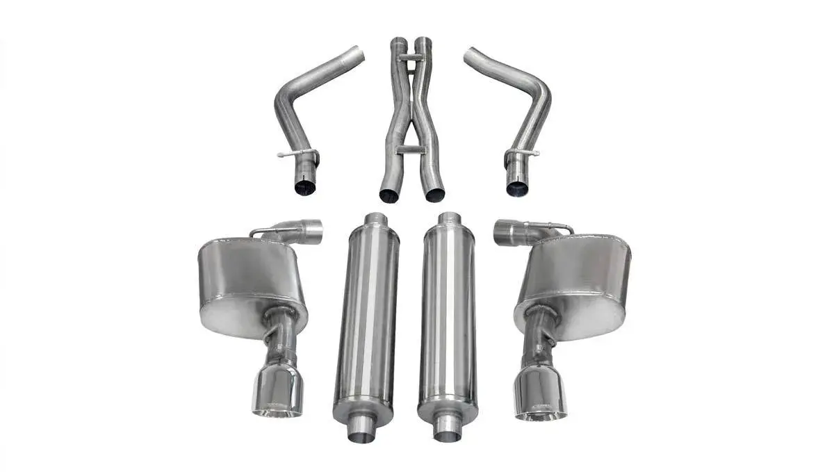Corsa 2012-2014 Dodge Charger Srt-8 6.4L V8 Polished Xtreme Cat-Back Exhaust 1