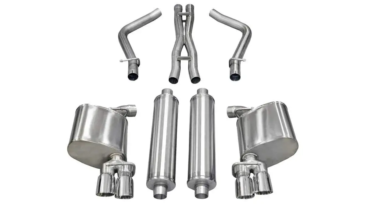 Corsa Dodge Charger 5.7L Hemi 2.5 Dia. Cat-Back System; Dual Rear Exit W/ Twin 3 Pro-Series Tips - Sport Edition; 2011-2014 1
