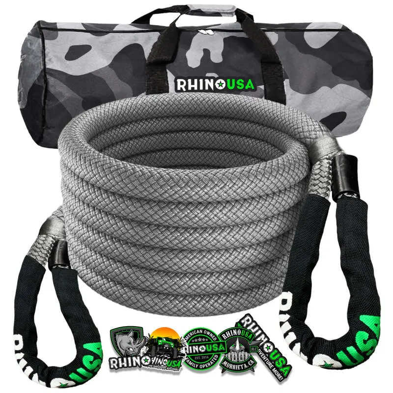 Rhino Usa Kinetic Energy Recovery Rope (1In X 30Ft) Gray 1