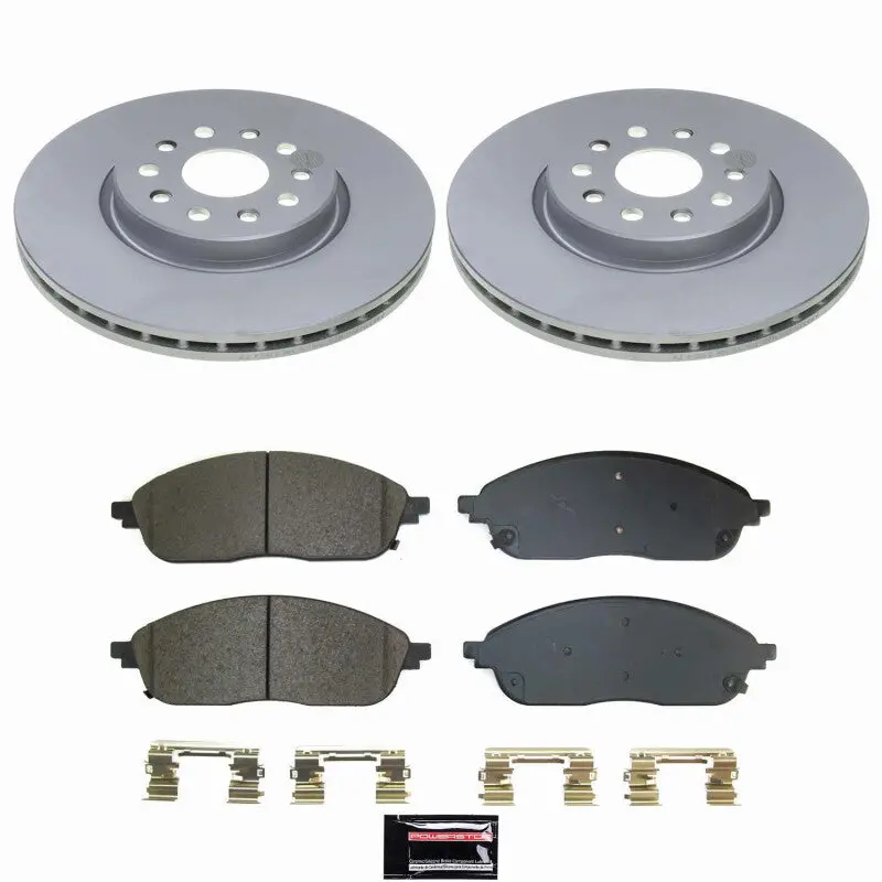 Power Stop 22-24 Jeep Grand Cherokee Front Z17 Coated Brake Kit 1