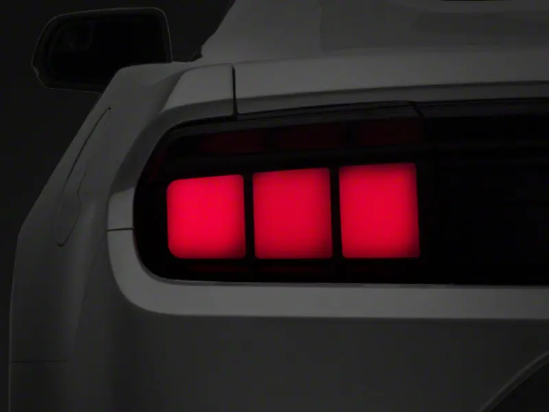Raxiom 15-23 Ford Mustang Profile Led Tail Lights Gloss Blk Housing- Red Lens 1