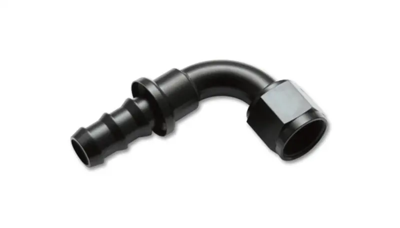 Vibrant -4An Push-On 90 Deg Hose End Fitting - Aluminum 1