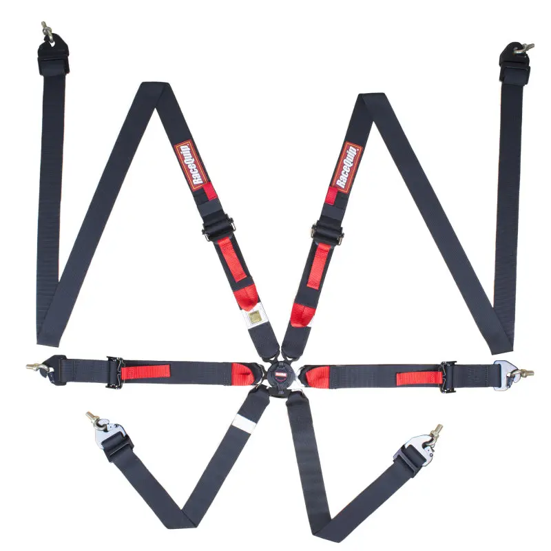 Racequip Black Fia Camlock 6Pt 2In Pull Up Lap Fhr 1