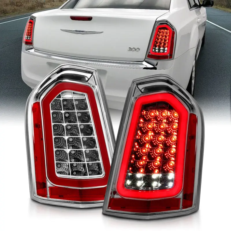 Anzo 11-14 Chrysler 300 Led Taillights Chrome W/ Sequential 2