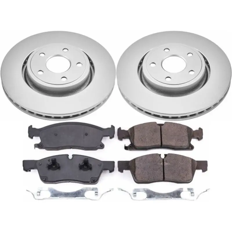 Power Stop 16-19 Jeep Grand Cherokee Front Z17 Evolution Geomet Coated Brake Kit 1