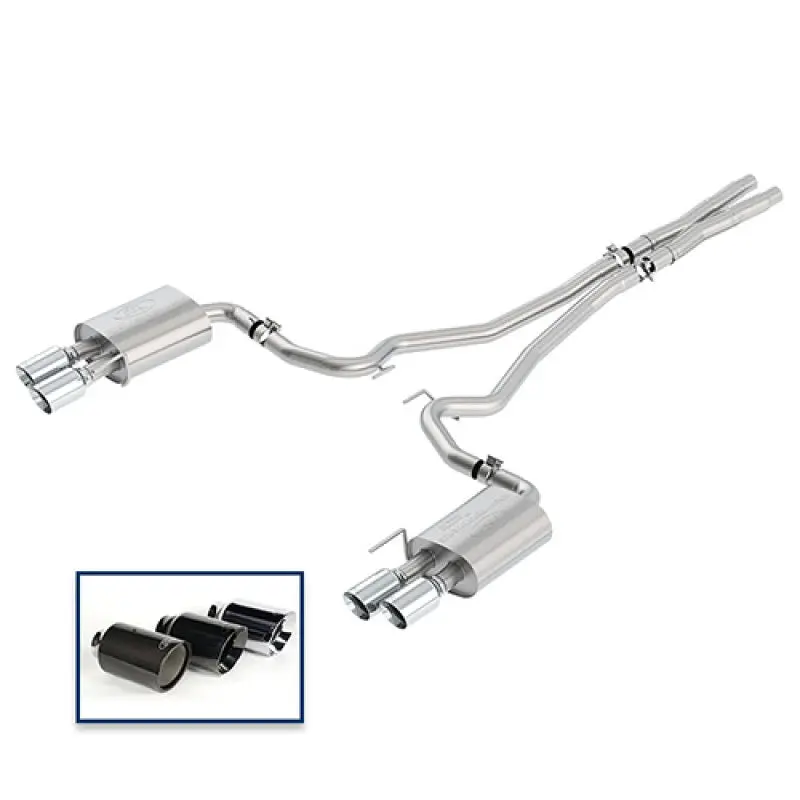 Ford Racing 2018+ Mustang Gt 5.0L Cat-Back Sport Exhaust System W/ Quad Chrome Tips 1