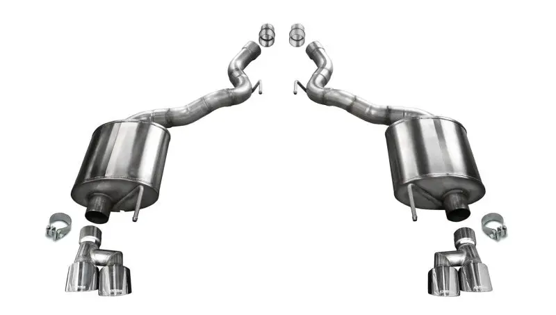 Corsa 2018-2023 Ford Mustang Gt Convertible Sport Axle-Back Exhaust W/ 4In Tips 1