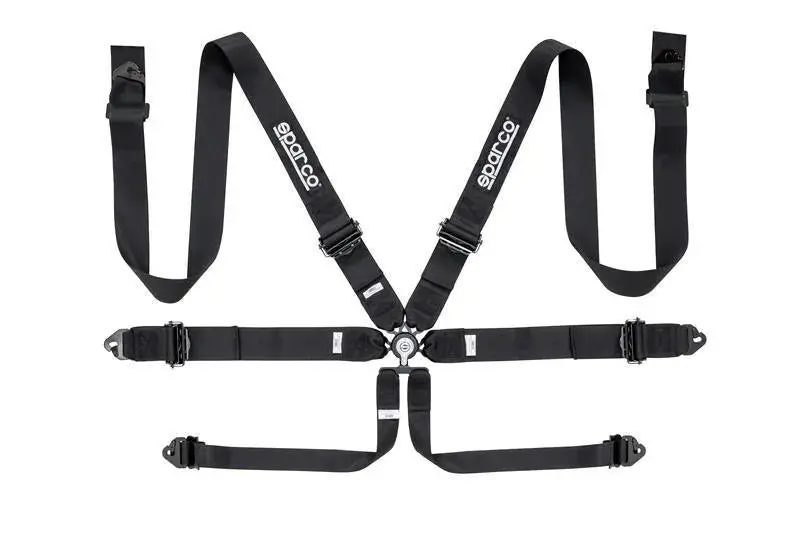 Sparco Racing Harness 6Pt 3In Steel Black 1