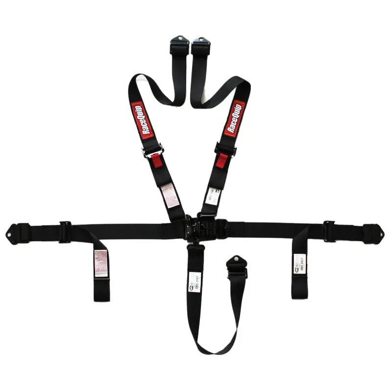 Racequip L&L 16.1 5Pt 2In Belt Pu Lap Black Hw Black 1