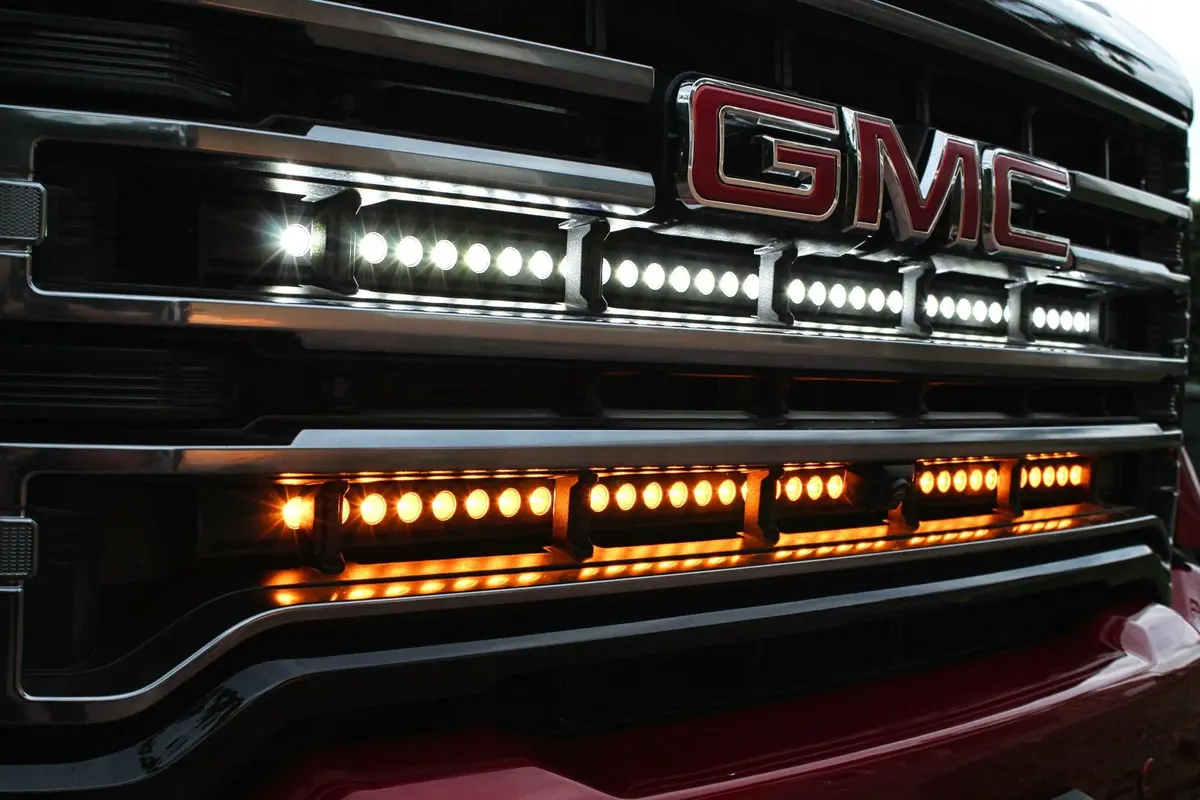 2020+ Gmc Sierra 2500/3500Hd Dual 40S Light Bars 2