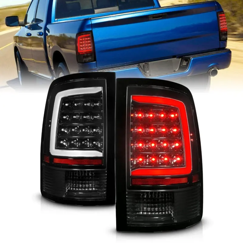 Anzo 09-18 Dodge Ram 1500 Full Led Taillights W/ Sequential Black Housing/Clear Lens 2