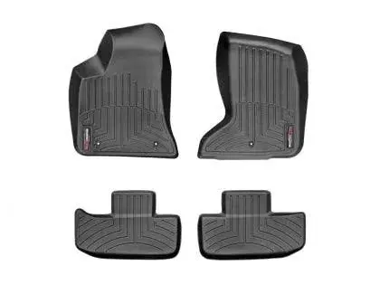Weathertech Digitalfit Front And Rear Floor Liners; Black (17-23 Awd Challenger) 1