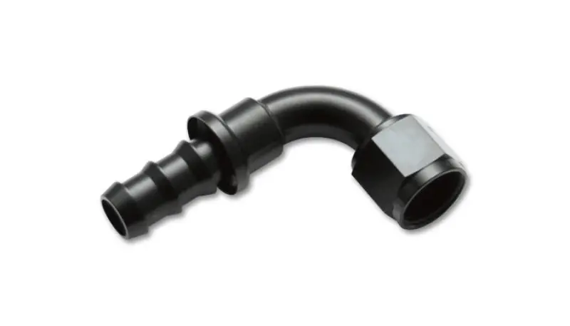 Vibrant -4An Push-On 90 Deg Hose End Fitting - Aluminum 2
