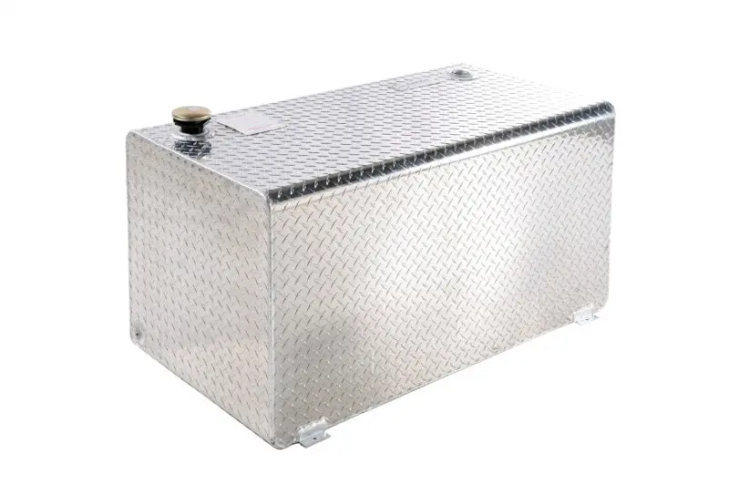 Deezee Universal Tanks - Auxiliary Short Rectangle Brite-Tread Aluminum 1