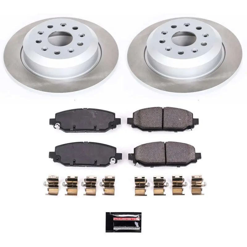 Power Stop 18-22 Jeep Wrangler Rear Semi-Coated Rotor Kit 1