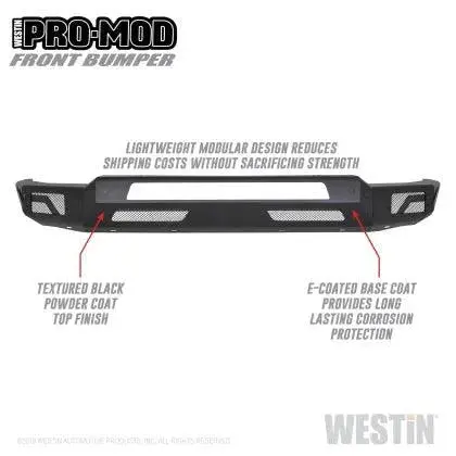 Westin 2019-2023 Dodge Ram 1500 ( Excludes 1500 Classic & Rebel Models ) Pro-Mod Front Bumper 2