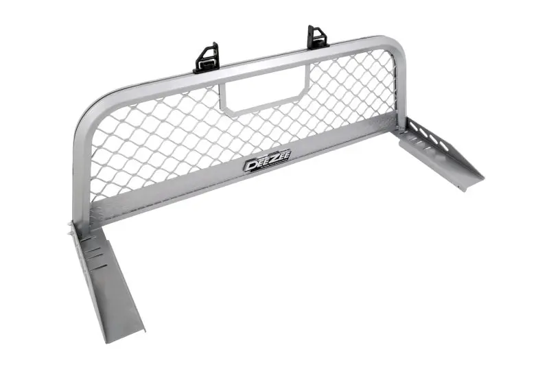 Deezee Universal Aluminum Front Truck Cargo Management Cab Rack Silver Mesh 1