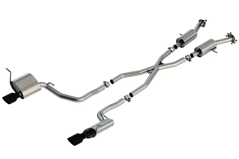 Borla 14-20 Jeep Grand Cherokee 3.6L V6 2/4Wd 2.25In S-Type Cat-Back - Black Chrome 1