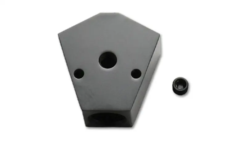 Vibrant Billet Aluminum Y-Block Fitting With 1/8In Npt Port - 1/2In Npt X 3/8In Npt X 3/8In Npt 2