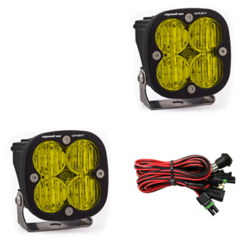 Baja Designs Squadron Sport Wide Cornering Pair Led Light Pods - Amber 1