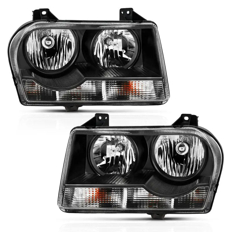 Anzo 2005-2010 Chrysler 300 Crystal Headlight Black 2