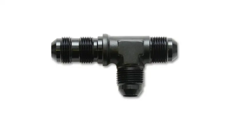 Vibrant -6An Bulkhead Adapter Tee On Run Fittings - Anodized Black Only 2