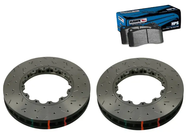 2015+Charger/Challenger Hellcat/Scat Pack 6 Piston Dba & Hawk Hps Street Brake Pads Combo 1