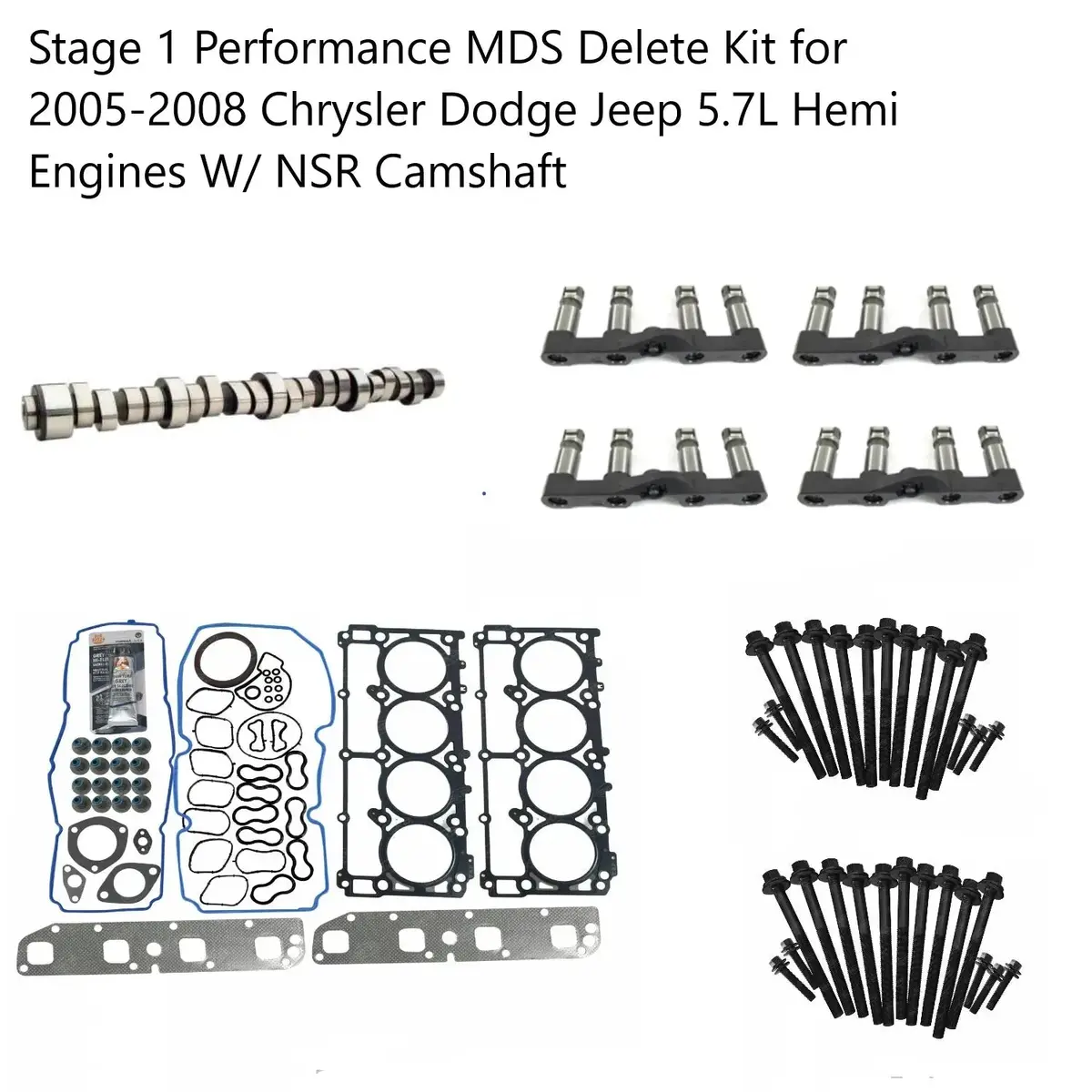 Stage 1 Performance Mds Delete Kit W/ Nsr Camshaft For 2005-2008 Chrysler Dodge Jeep 5.7L Pre Eagle Hemi Engines 1