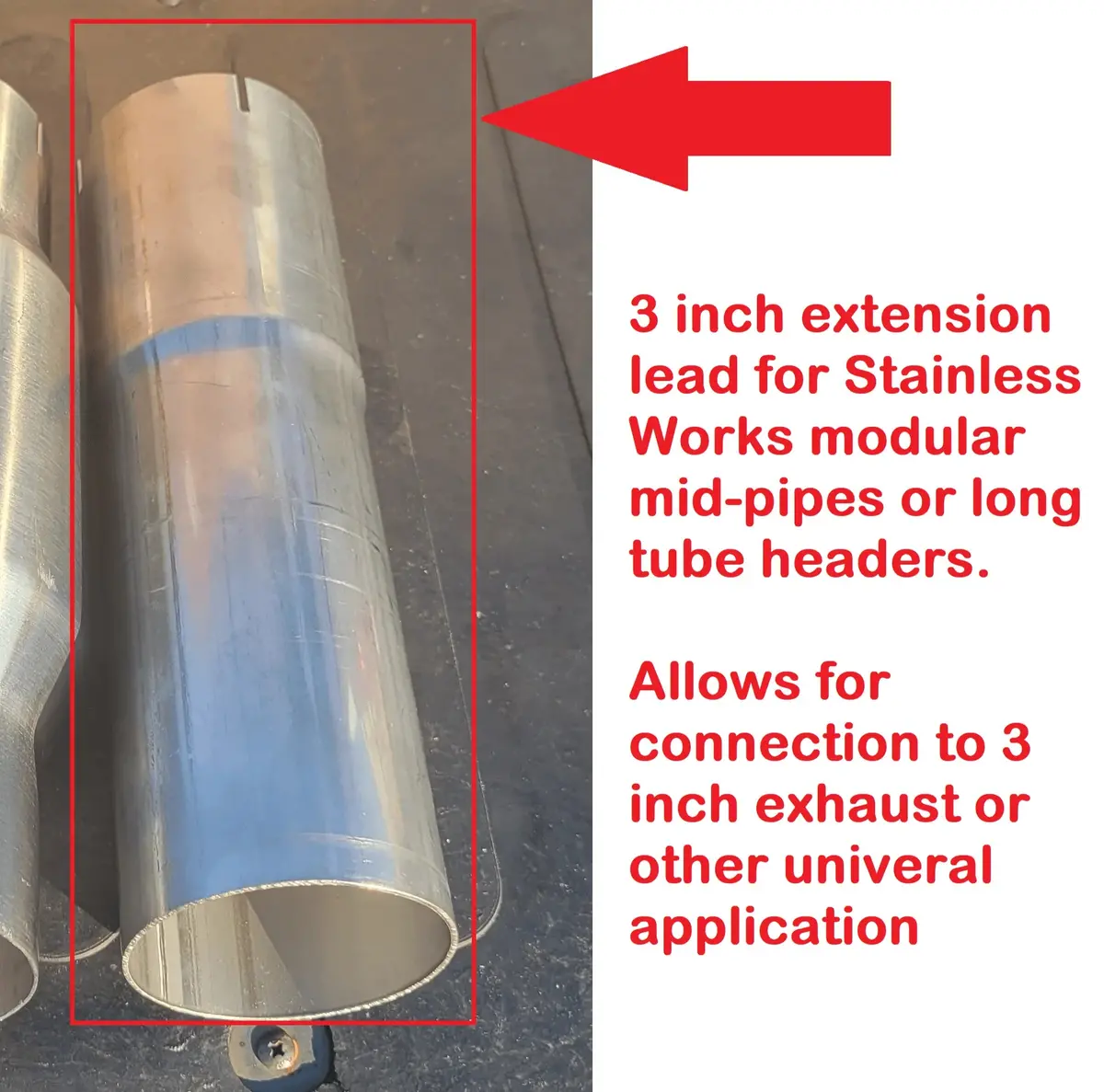 Stainless Works Universal 3Inch Connection Lead Pipe 1